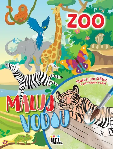 JIRI MODELS Wasserfarben-Malbücher Zootiere / Wasserfarben-Malbücher / 23 Bilder / A4-Format