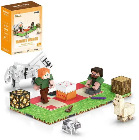 WIKY Magnetbaukasten „ WORLD Picknick“ / 44 Teile / ab 6 Jahren