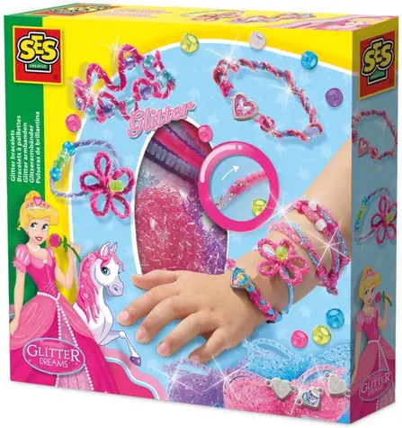 SES Creative Glitzerarmband-Bastelset / Kreativset / 4-12 Jahre
