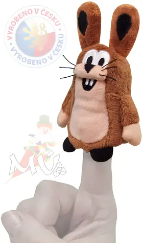 MORAVSKÁ ÚSTŘEDNA Fingerpuppe Hase 10 cm / Plüsch / ab 3 Jahren