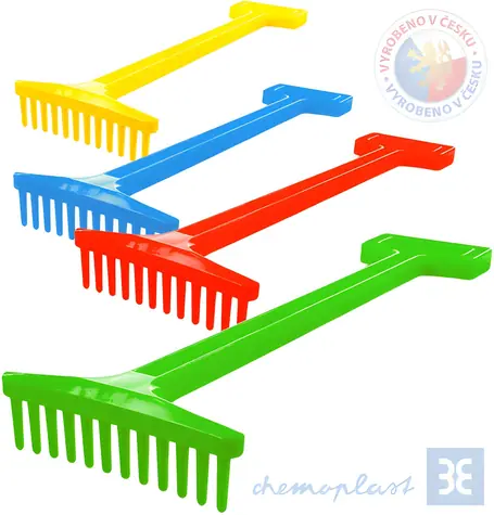 CHEMOPLAST Sandrechen 43,5 cm / Kunststoff / 4 Farben / Empfohlen ab 3 Jahren