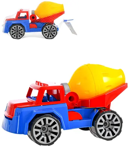 Betonmischer-Auto für Kinder, bunt / Sandspielzeug / Kippaufbau / Freilaufend / 30 cm