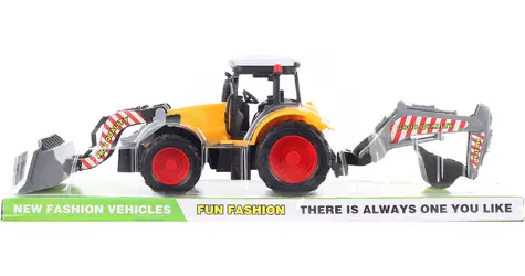 Orion Traktor mit Lader und Bagger / 2 Schaufeln / 41 cm / Kunststoff / 3+