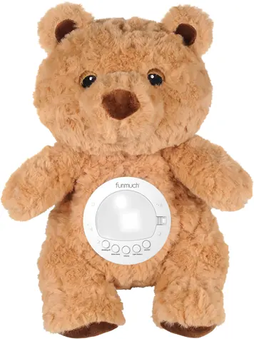 SPARKYS Schlafsack-Teddybär mit Sternenprojektion / Plüschtier / 30 cm / 3 Projektionsmodi / Batteriebetrieben / ab Geburt