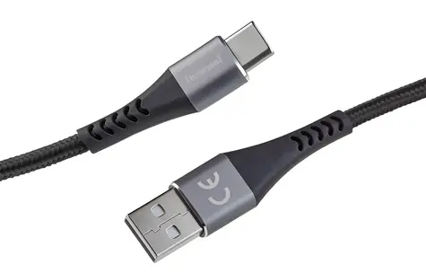 INTENSO A315C schwarz / Lade- und Datenkabel / USB-A auf USB-C / 1,5 m