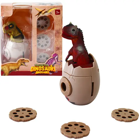 SPARKYS Eiförmiger Dinosaurier-Projektor / Projektor / 3 austauschbare Discs / ab 3 Jahren