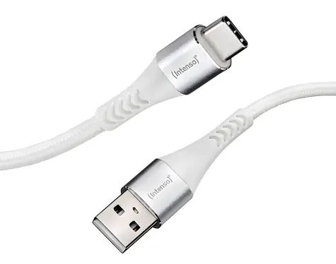 INTENSO A315C weiß / Lade- und Datenkabel / USB-A auf USB-C / 1,5 m / PD 60 W