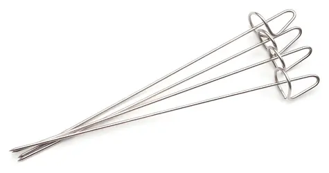 Deos Edelstahl-Grillspieße, 4 Stück / Grillspieß / Edelstahl / Kordel / 25 cm