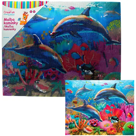 SPARKYS Diamantmalerei Delfine / 40x50 cm