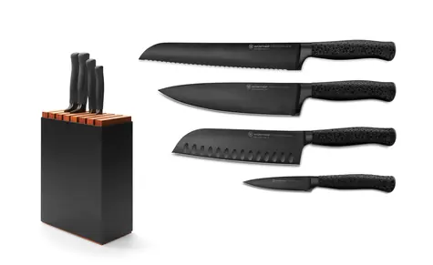 Wüsthof PERFORMER / Messerblock / 7 Fächer / 4 Messer / Thermobuche