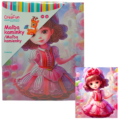 SPARKYS Diamantmalerei Geburtstagspuppe / 25 x 30 cm