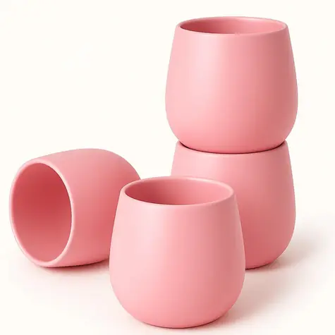 Goodwei Ume Pink / Set Keramiktassen / 4 Stück / 200 ml