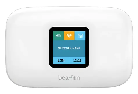 bea-fon MR2 / Mobiler Router / 4G LTE CAT4 / 3000 mAh Akku / 1,44" Farbdisplay