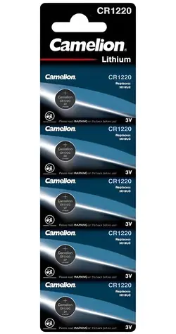 Camelion CR1220 / Knopfzelle / Lithium / 3 V / 5 Stück