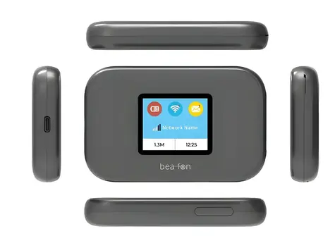 bea-fon MR3 / Mobiler Router / 4G LTE / CAT6 / 300 Mbit/s / Akku 3000 mAh / Display 1,77"