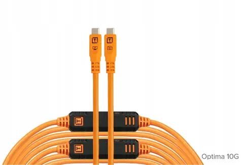 Tether Tools TetherPro Optima orange / Kabel USB-C / USB-C - USB-C / 10 Gbit/s / gerade / 9,4 m
