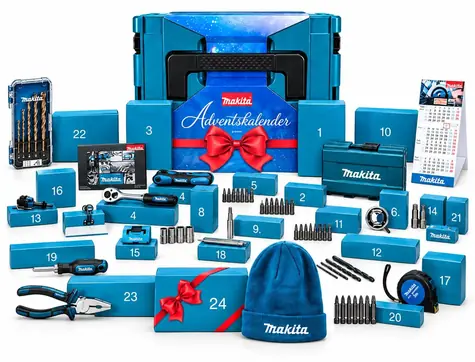Makita Adventskalender 2026 / Werkzeugset / MAKPAC-Koffer / Bohrer, Bohrer und Zubehör