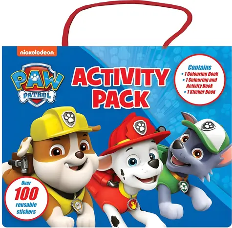 NICKELODEON Kreativset Paw Patrol / Malbuch / Aktivitätsbuch / 3 Stickerbögen / Aufgaben auf Englisch