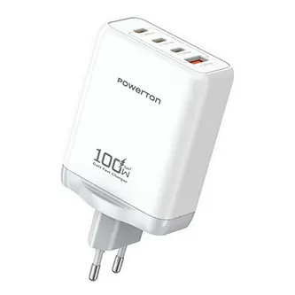 Powerton Energy QUANTIX / GaN-Netzteil / 100 W / 3x USB-C, 1x USB-A / PPS