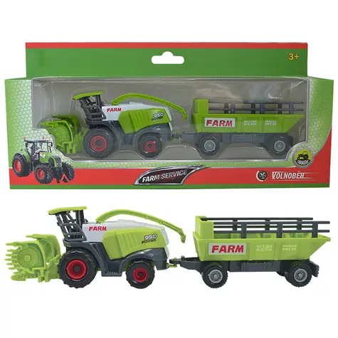 SPARKYS FARM SERVICE Mähdrescher mit Anhänger / 1:50 / ab 3 Jahren