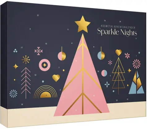 KTN Adventskalender „Glitzernde Nacht“ / Kosmetikzubehör / 24-teilig / ab 6 Jahren