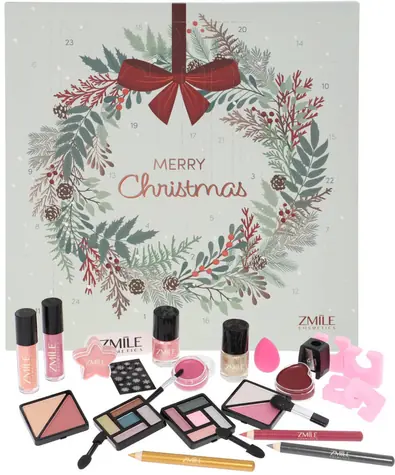 ZMILE COSMETICS Adventskalender „Jingle and Glow“ / Kosmetik für Mädchen / 24 Stück