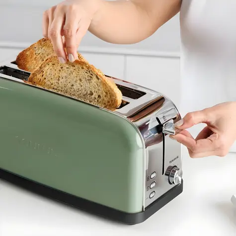 Taurus Vintage Olive / Toaster / 1500 W / 2 Toasts / 7 Bräunungsstufen