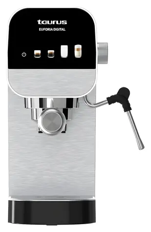 Taurus Euforia Digital Kaffeemaschine, schwarz / Hebelbedienung / 1350 W / 20 bar / 1,5 l / Display