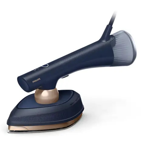 Philips OneTurn GC215/20 dunkelblau / Dampfbügeleisen / SteamGlide PLUS / 1800 W / 45 g/min / 200+300 ml