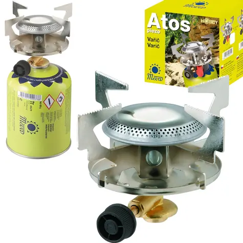 Meva ATOS / Campingkocher / Gaskartuschen mit 7/16"-Gewinde / 1,8 kW