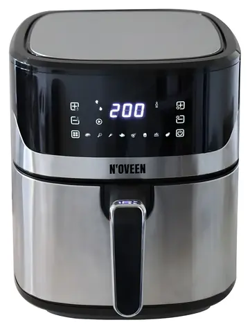 Noveen AF550 schwarz / Heißluftfritteuse / 6,5 l / 1600 W / 8 Programme