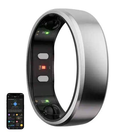 RingConn Gen 2 SMART Ring Größe 13 Silber / Smart Ring / Titan / BT 5.0 / IP68