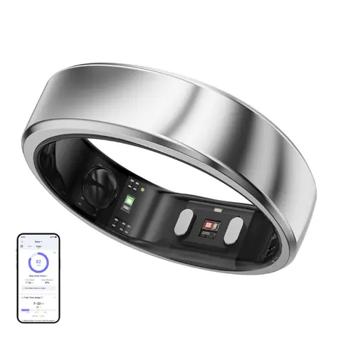RingConn Air Gen 2 SMART Ring Größe 13 Galaxy Silber / Smart Ring / Titanstahl / BT 5.0 / IP68