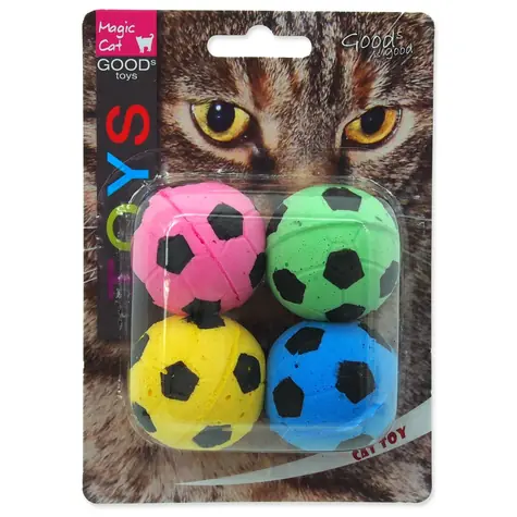Magisches Katzenspielzeug - Schaumstoff-Fußball 3,75 cm 4 Stück