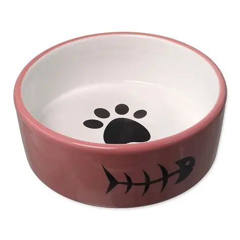 Magic Cat Keramiknapf Rosa-Weiß 12,5x4,5cm 350ml