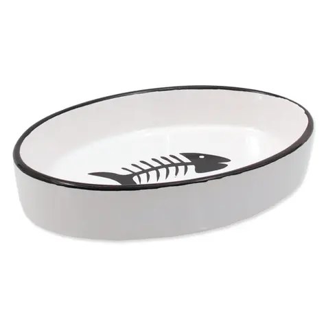 Magic Cat Napf Keramik oval mit Fisch 16x11x3cm