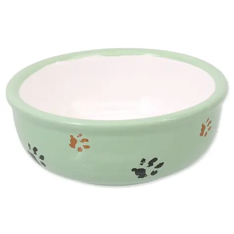 Magic Cat Bowl Keramik Katzenpfote grün 13x5cm 330ml
