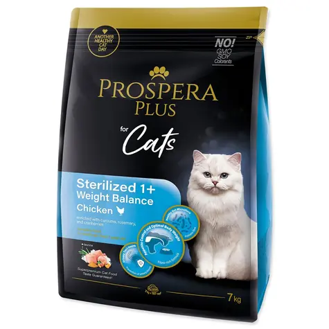 Prospera PLUS Sterilized 1+ Chicken Weight Balance 7kg / Granulat für erwachsene Katzen