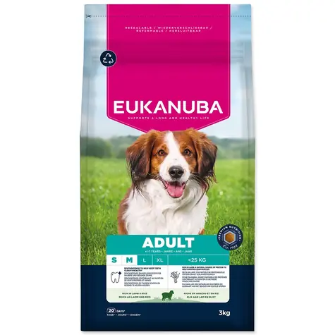 Eukanuba Adult Small and Medium breed rich in lamb 3kg / Hundefutter / für kleine und mittelgroße Rassen 
