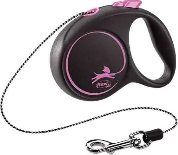 Flexi Black Design XS Seil 3M schwarz-pink / Leine 