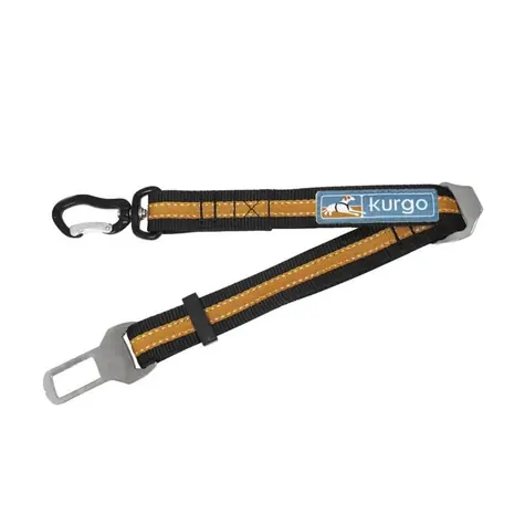 Kurgo Direct to Seat Belt Swivel Tether Dog Sicherheitsgurt mit Klemmmechanismus orange