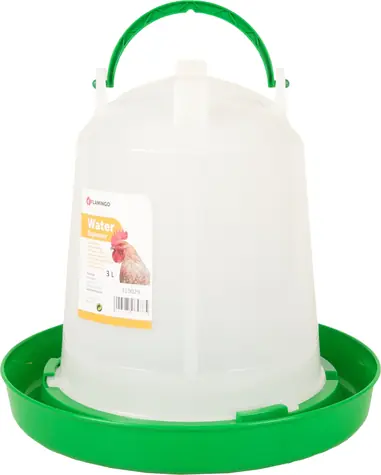 Flamingo Twist Geflügeltränke rund grün/weiß 3 l