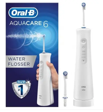 Oral-B Aqua Care 6 Pro-Expert weiß / Munddusche / 3 Druckstufen / 6 Reinigungsprogramme