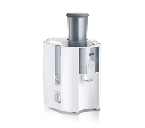 Braun J500 weiß / Entsafter / 900 W / 1,25 l Saftbehälter / 2 l Tresterbehälter