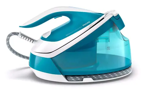 Philips PerfectCare Compact PLUS GC7920-20 blau / Bügeleisen mit Dampfgenerator. / 2400 W / 1,5 l / 6,5 bar / Dampfstoß 430 g