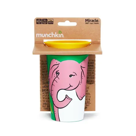 Munchkin - WildLove 360° Juniorbecher mit Henkeln 177 ml - Elefant / ab 6 Monaten