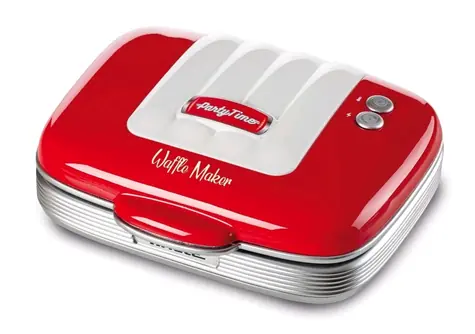 Ariete 1973 rot / Waffeleisen / 700 W / Antihaftbeschichtete Oberflächen
