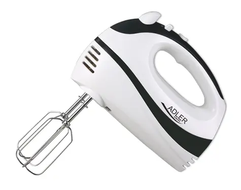 Adler AD 4205 / Handmixer / 300 W / 5 Geschwindigkeiten / Turbo / Schlagen / Kneten / Weiß 
