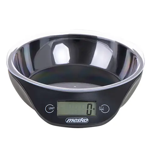 Mesko MS 3164 schwarz / Küchenwaage / Schüssel 700 ml / TARA-Funktion / Durchmesser 13 cm 
