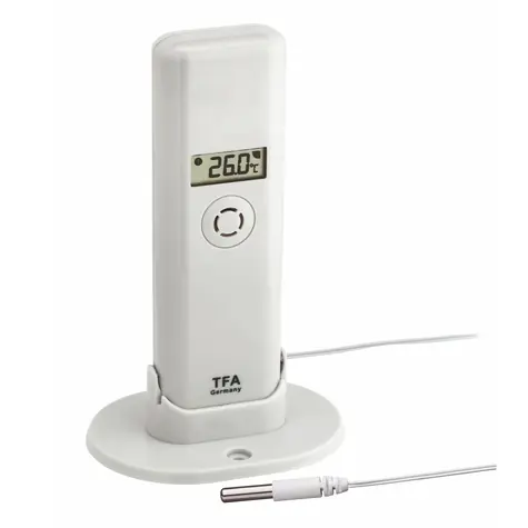 TFA 30.3304.02 - Kabelloser Temperatur- und Luftfeuchtigkeitssensor mit Kabelsensor für WEATHERHUB